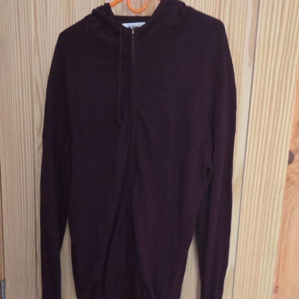 Men's Zip-Up Sweater - Dark Brown